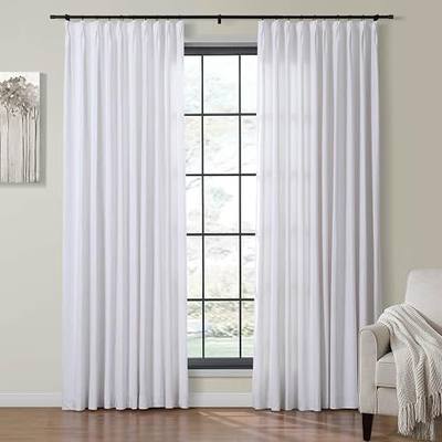 Drapifytex 58W x 84L Pinch Pleat Velvet Curtain with White Liner 1 Panel