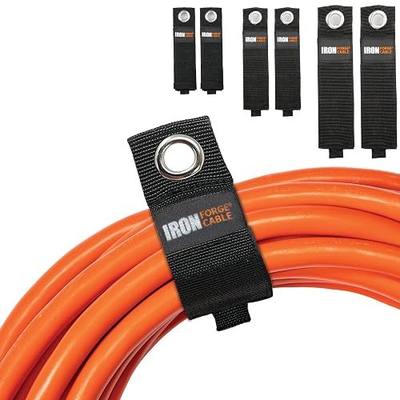 Iron Forge Cable Multi-Sized Heavy Duty Velcro Storage Straps, 6 Pack | Cinch Straps for Cables, Hoses, Tools & Ropes, For Garage, Home or Shop Organization