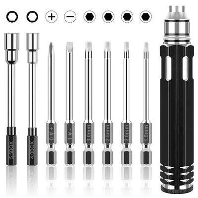 RC Car Driver Set - 8pcs Nut Driver Set Hex Screwdriver Kit Allen Key 1.5mm 2.0mm 2.5mm 3.0mm 4.0mm 5.5mm Repair Tools For Rc Car Traxxas Helicopter