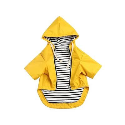 Dog Raincoat rain Jacket Raincoat Dogs Waterproof Small Medium Breeds Zip Closure Storage Pocket Harness Hole Yellow XL