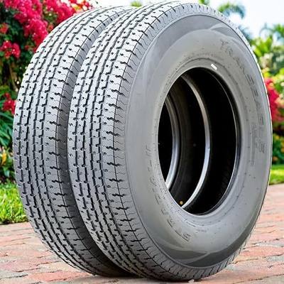 Set of 2 (TWO) Transeagle ST Radial II Premium Trailer Radial Tires-ST225/75R15 225/75/15 225/75-15 117/112L Load Range E LRE 10-Ply BSW Black Side Wall