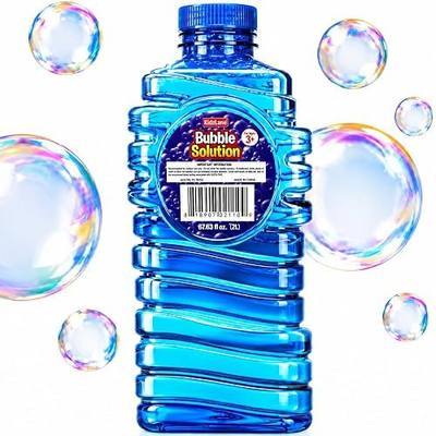 Kidzlane Bubbles Solution Refill 67.63 oz - Large and Easy-Grip Bottle for Bubble Machine, Guns, and Wands - Toddler Liquid Refill for Ages 3 and Above - Basket Filler and Party Favor