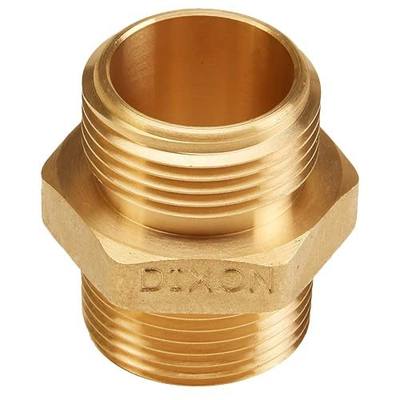 Brass Fire Hose Adapter Male x Male - 1" NPSH to 1" NPT