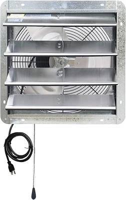 Iliving ILG8SF16V-T Wall-Mount Shutter Exhaust Fan, 16" - Variable Speed, Silver