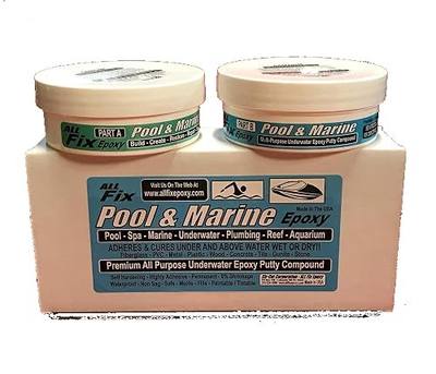 All Fix H20 Underwater EPOXY Putty Pool Marine Repair Cracks Leaks Seal Bond (24 oz. Unit) Surfboard Kayak Canoe DING Chips Cracks LEAKS