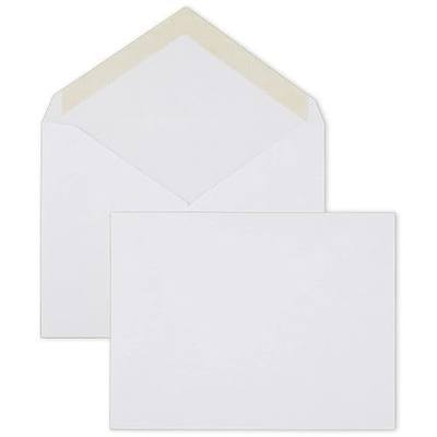 Mead A2 Invitation Envelopes, 4-3/8" x 5-3/4", Gummed Closure, White Woven Premium 24-lb Paper Mailing Envelopes, 100 Count (CO198)