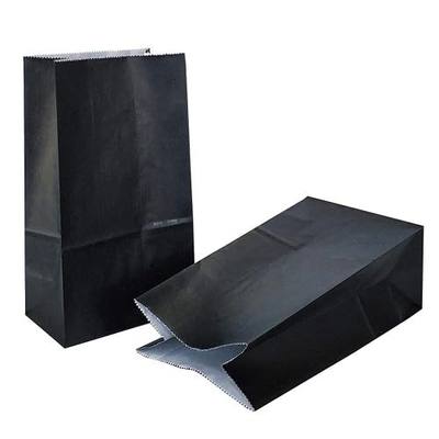 KEYYOOMY Mini Black Paper Bags Black Party Favor Bags Small Party Goodie Bag Paper Lunch Bag (24 CT, 3.5 X 2.4 X 7.1 In)
