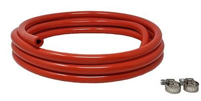 Sealproof Red 5/16-Inch ID, 9/16-Inch OD Food Grade Vinyl Tubing, 10 FT CO2 Gas Line with 2 Hose Clamps, for Homebrewing, Kegerator, Draft Systems, Beer Air Hose, 1/4" Wall Thickness - Made in USA