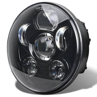 5.75 Inch 6-Lens Multi-Projector LED Motorcycle Headlight, Black Round Headlamp Compatible with Harley Davidson Sportster 883 1200 Dyna Wide Glide Low Rider Softail,DOT Certified