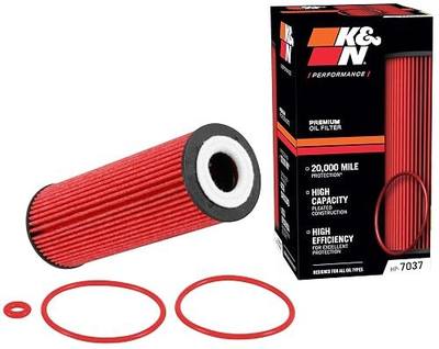 K&N Premium Oil Filter: 20,000 Mile Engine Protection, High Capacity/High Efficiency: Compatible with 2015-2026 FORD/LINCOLN (See Product Description for Select Models), HP-7037