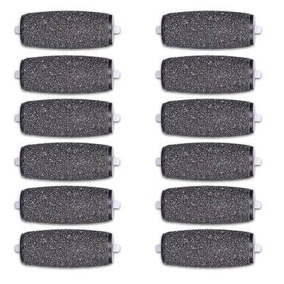 12 Extra Coarse Replacement Roller Refill Heads Compatible with Amope Pedi Refills Electronic Foot File