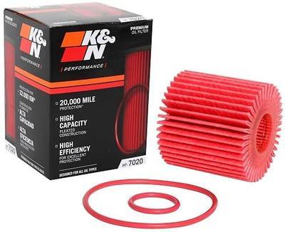 K&N Oil Filter: 20,000 Mile Engine Protection, High Capacity/High Efficiency: Compatible with 2005-2026 LEXUS/TOYOTA/LOTUS/SCION (See Product Description for Select Models), HP-7020