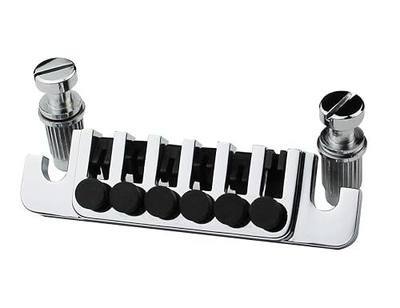Guyker Guitar TP-6 Bridge Stop Bar - Vintage 70's Bridges Tailpiece with Studs and Inserts Replacement Compatible with LP Les Paul SG ES 6 String Electric Guitar(Chrome)