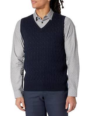 Men's 3D Contrast-Tipped Cable Vest