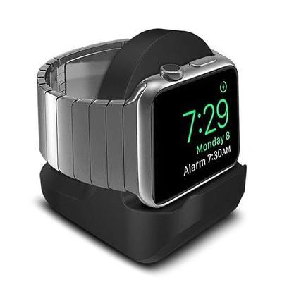 Designed Compatible with Apple Watch Stand Holder Mount Series 9/8/7/6/5/4/3/2/1/SE - 49/47/45/44/42/41/40/38mm Stand with Night Stand Cable Management Slot(Black)