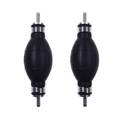 2Pcs Bulb Type Rubber Fuel Transfer Vacuum Fuel Line One Way Fuel Valve Fuel Pump Line Hose Hand Primer Gasoline Petrol Diesel Pump For Marine Boat 6mm 9001080A (1/4)