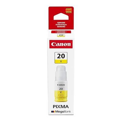 Canon GI-20 Genuine Yellow Ink Bottle, Compatible with Megatank G5020, G6020, and G7020 Printers