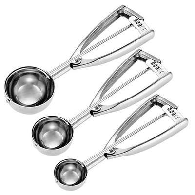 Fayomir Cookie Scoop Set - Small/1 Tbsp, Medium/2 Tbsp, Large/3 Tbsp - Cookie Dough Scoop, Cookie Scoops for Baking Set of 3, Heavy-Duty 18/8 Stainless Steel Melon Baller Scoop Ice Cream Scoop