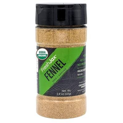 Organic Ground Fennel Seed Powder, FreshJax Aromatic Spice for Tea, Curry | Sweet aromatic spice for Italian sausage, pork, and curries to easily add rich gourmet flavor to pasta sauces and baking