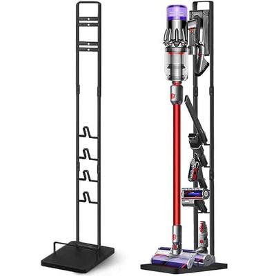 Haturi Vacuum Stand for Dyson V15 V12 V11 V10 V8 V7 V6, Metal Storage Holder for Cordless Vacuum & Accessories, Compatible with DC30 DC31 DC34 DC35 DC58 DC59 DC62 DC74, Black