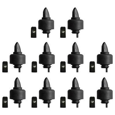 The Pure Pour Liquor Bottle Pourers - Leak-Proof Pour Spouts with Dust Caps – Fits Most Alcohol, Syrup, Olive Oil & Vinegar Bottles – Dishwasher Safe - 10 Pack