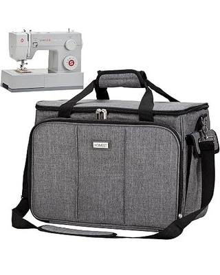 HOMEST Sewing Machine Carrying Case with Multiple Storage Pockets, Universal Tote Bag with Shoulder Strap Compatible with Most Standard Singer, Brother, Janome, Grey (Patent Design) | Universal Tote Bag with Shoulder Strap Compatible with Most Standard Singer, Brother, Janome,Grey