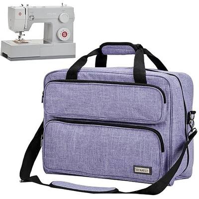 HOMEST Sewing Machine Carrying Case, Universal Tote Bag with Shoulder Strap | Fits for most standard Singer, Brother and Janome machines, front pocket helps carry and store accessories,Purple