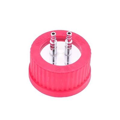 INTLLAB 316 Stainless Steel Small 2-Port Vent Assembly, for GL45 Universal Laboratory Glass Bottles, High Temperature PBT, 45 mm, GL45_S2