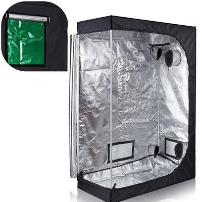 48"x 24"x 60" Grow Tent with Observation Window & Metal Corner, Mylar Hydroponic Plant Growing Tent with Durable 600D Oxford Cover for Indoor Plant Growing, Gardening and Germination