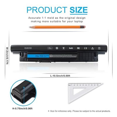 40Wh XCMRD 14.8V Battery for Dell Inspiron 15 3000 Series 3542 3543 3521 3537 3531 3541 17 3721 3737 15R 5537 5521 17R 5737 5721 14 3421 3437 3443 14R 5421 Latitude 3540 3440 P28F P40F FW1MN 4WY7C