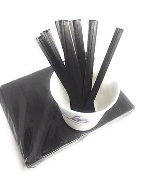 Weststone 2000pcs Paper 4" x1/4" Twist Ties - Black color for Treat Bags in birthday holloween party