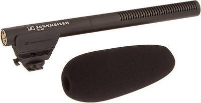 Sennheiser MKE600 Shotgun Microphone, Wired, Ideal for Video Cameras, High Directivity, Low Cut Filter, Phantom or Battery Powering, Supplied with Foam Windshield and Shock Mount