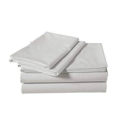 Amazon Basics 400 Thread Count 100% Cotton Sateen Weave Sheet Set - King, Steely Grey