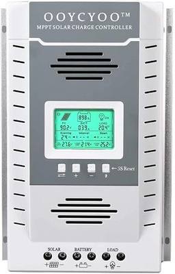 MPPT Charge Controller 100 amp 12V/24V Auto, 100A Solar Panel Charge Regulator with Blacklight LCD Display Max 100V for Lead-Acid Sealed Gel AGM Flooded Lithium Battery