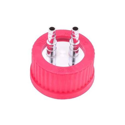 INTLLAB 316 Stainless Steel Medium 2-Port Vent Assembly, for GL45 Universal Laboratory Glass Bottles, High Temperature PBT, 45 mm, GL45_M2