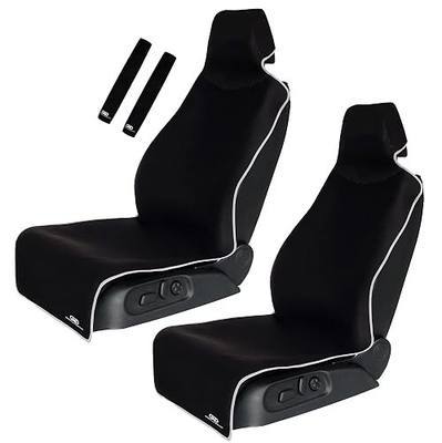 Gorla Gear 2 Pack Black Premium Universal Fit Waterproof Stain Resistant Car Seat Cover Neoprene Non-Slip Bucket Seat Dog Sweat Proof Protector Save Your Leather Cloth Seats Automotive Van Truck SUV