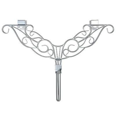 Front Door Wreath Hanger, Adjustable Hook Length Antler Design, Silver