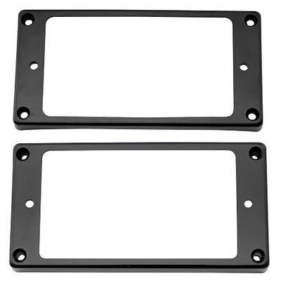 Musiclily Pro Plastic Curved Bottom Humbucker Pickup Rings Neck Bridge Pickup Frame Set for China Made Epiphone Electric Guitar, Black