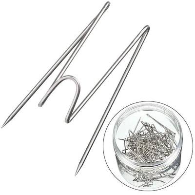 Geyoga Fabric Panel Wall Wire Hooks Cubicle Hooks with Clear Storage Box for Interior Exterior Decor for Picture Home School Office DIY(Silver,36 Pcs)