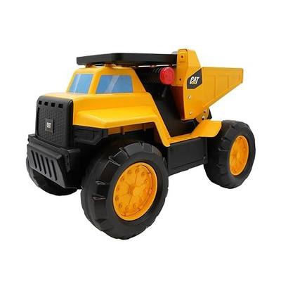 Cat Construction Toys, Play and Ride Steel Dump Truck, 2-in-1 Foot-to-Floor Rideable Toy Vehicle with Lights & Sounds, for Kids and Toddlers Ages 18 months