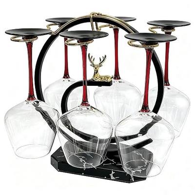 Wine Glass Holder, Countertop Goblet Display Stand, Resting deer