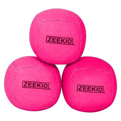 Zeekio Lunar Juggling Balls - 110 g Professional UV Reactive 6 Panel Ball - Pack of 3