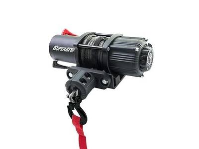 SuperATV 3500 LB Black Ops Winch Kit | 3500 Lb. Winch with Synthetic Rope, Waterproof Solenoid and Seals, 1.2 HP Motor, Aramid Fiber