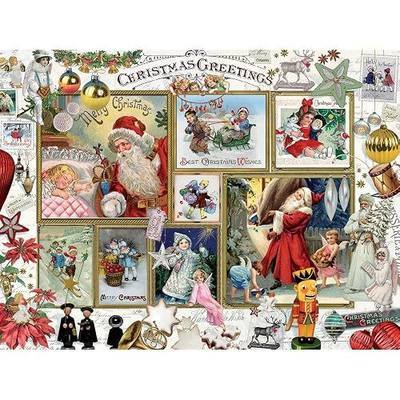 Bits and Pieces – 300 Piece Jigsaw Puzzle for Adults – Christmas Greetings Jigsaw Puzzles by Artist Barbara Behr, Completed Puzzle Size: 18" x 24"