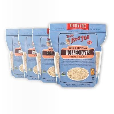 Bob's Red Mill Gluten Free Quick Cooking Rolled Oats, 28oz (4 Pack)