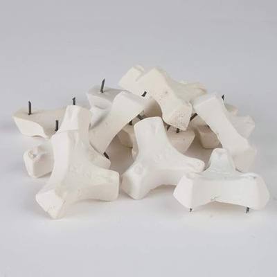 AMACO 3-Pointed A Series #2 Stilts, 1-1/4", 12 Stilts/Pack, 1 Pack | Alloy Metal Points in Stoneware Base, Kiln Fire Ceramic Tiles, Plates, Mugs, Bowls, and More up to Cone 10, #RSA2