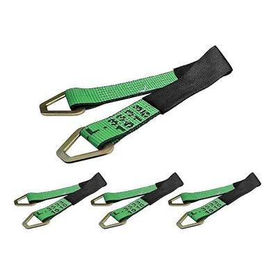 4 Pack 48" Green Axle Tie Downs Heavy Duty Rated Pro