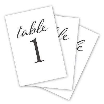 Black Wedding Table Numbers, 1-25, Centerpiece Decorations, Double Sided 4x6, Numbers and Head Table Card Included