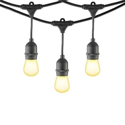 Mr Beams 11W Incandescent, S14 Bulb String Lights, 48 feet, Black, Model:11W S14 Bulb