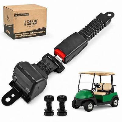 10L0L Golf Cart Seat Belts for Yamaha/EZGO/Club Car/Go-Kart ATV UTV, Universal Retractable 42" Seat Belts with DOT Certification, Replacement Buckle with Flexible Handle, Easy Snap-in Installation